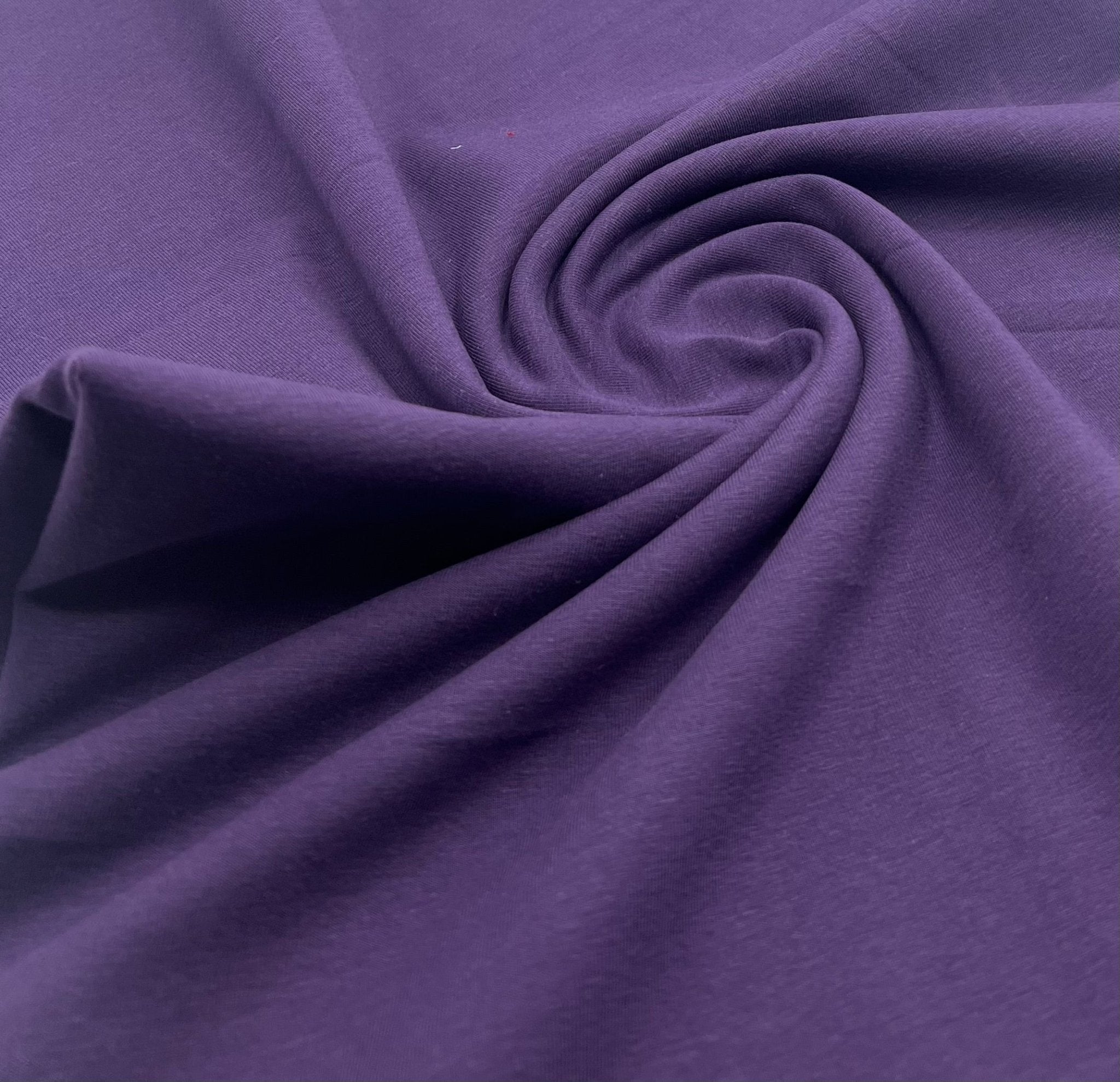 Dark Purple Cotton Stretch Jersey 240 GSM 92/8 Lycra 4 Way Stretch - T9 Fabrics